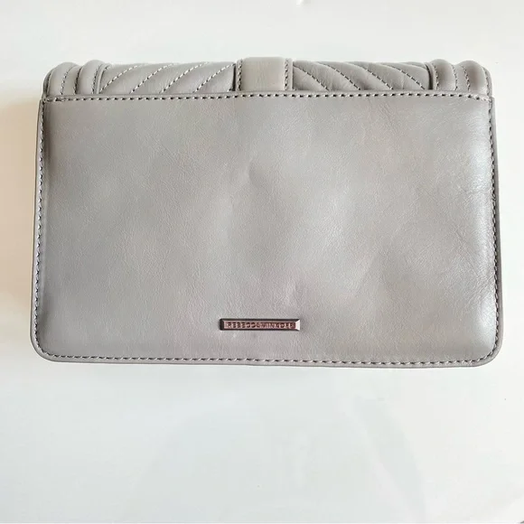 Rebecca Minkoff Leather Embroidered Crossbody Bag in Grey - Picture 12 of 12